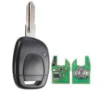 LAKAMODO Clé + électronique Vierge à Programmer ID46 433Mhz pour Renault Clio 2 Kangoo Master Twingo Megane Scenic Lame NE73 Pile Incluse