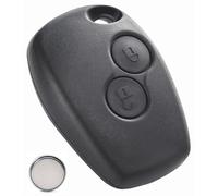 LAKAMODO Coque Clé Plip 2 Boutons pour Renault Clio 3, Kangoo, Master, Modus, Trafic, Twingo, Wind sans Lame avec Pile