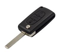 LAKAMODO Coque Clé Plip Télécommande pour Peugeot 307 CC 308 407 607 Expert Jumpy Citroën C4 C5 C6 C4 Picasso Xsara Picasso (3 Boutons Coffre, CE0523, VA2 Lame Non rainurée)