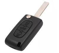 LAKAMODO Coque Clé Plip Télécommande pour Peugeot 307 CC 308 407 607 Expert Jumpy pour Citroën C4 C5 C6 C4 Picasso Xsara Picasso (3 Boutons Coffre, CE0523, HU83 Lame rainurée)