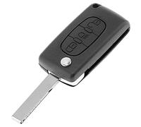 LAKAMODO Coque Plip Clé Télécommande pour Citroen C1/C2/C3/C4 Picasso/C5/C6 (3 Boutons Phare, CE0523, HU83 Lame rainurée)