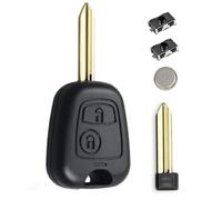 LAKAMODO Coque Plip Clé Télécommande pour Citroen Xsara Picasso Berlingo Saxo sans vis +2 Switchs Bouton +Pile (1-Berlingo sans Vis)