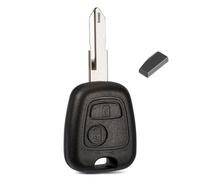LAKAMODO Coque Plip Clé Télécommande pour Peugeot 106 206 206CC 306 +1 Transpondeur Puce Anti démarrage Vierge PCF7936 PCF7936AS ID46 (1-206T)