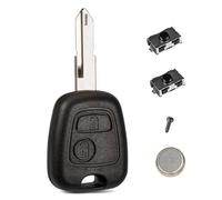 LAKAMODO Coque Plip Clé Télécommande pour Peugeot 106 206 206CC 306 +2 Switchs Bouton +Pile (1-206)