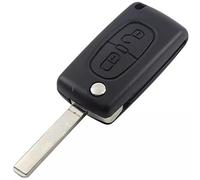 LAKAMODO Coque Plip Clé Télécommande pour Peugeot 107 206 207 307 SW 308 407 pour Citroen C1 C2 C3 C4 C5 (2 Boutons, CE0536, VA2 Lame Non rainurée)