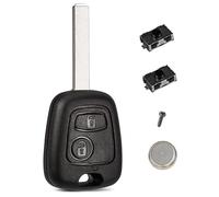 LAKAMODO Coque Plip Clé Télécommande pour Peugeot 107 207 307 407 pour Citroen C1 C2 C3 C4 C5 pour Toyota Aygo +2 Switchs Bouton +Pile (1-207)