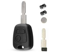 LAKAMODO Coque Plip Clé Télécommande pour Peugeot 406/406 BREAK/406 COUPE/607/806 sans Vis +2 Switchs Bouton +Pile (1-406 sans Vis)