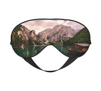 Lake and Wood Cottage Masque de sommeil doux pour les yeux Sangle réglable Fonctionne en position de sieste Aide au sommeil