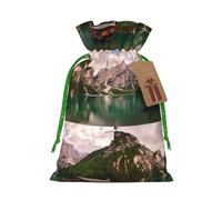 Lake And Wood Cottage Sac de Noël Cadeau Happy Halloween Snacks Panier Cordon de serrage Mariage Favor Fête