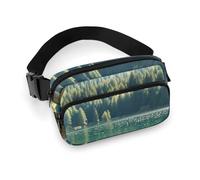 Lake Bench Sac banane tendance avec sangle réglable pour entraînement en plein air cyclisme Unisexe Blanc 20 x 13 cm, blanc, 20x13cm, Sac banane