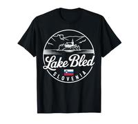 Lake Bled Slovénie Souvenir de Voyage rétro T-Shirt