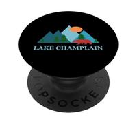 Lake Champlain Nature Art Vacation Design PopSockets PopGrip Adhésif