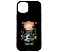 Lake City Colorado USA Scenic Mountain Sunset Style rétro Coque pour iPhone 15 Plus