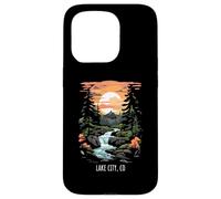 Lake City Colorado USA Scenic Mountain Sunset Style rétro Coque pour iPhone 15 Pro