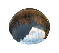 Lake District National Park Bonnet de douche imperméable réutilisable pour femme - Couvre-cheveux élastique pour bain, spa, voyage et utilisation quotidienne