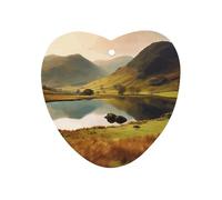 Lake District National Park Désodorisant pour voiture à suspendre, tablettes d'aromathérapie parfumées longue durée, cartes parfumées pour véhicules, chambre à coucher, armoire, style noir