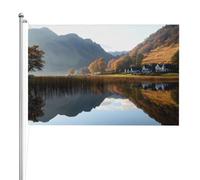 Lake District National Park Drapeau extérieur double face xft, polyester durable résistant aux intempéries avec couleurs vives pour jardin, cour, terrasse ou maison