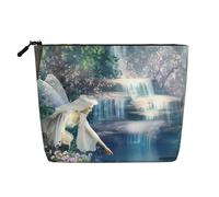 Lake Fairy Trousse de toilette de voyage polyvalente - Faux chanvre - Trousse de maquillage multi-usage - Organiseur d'accessoires cosmétiques, Noir , Taille unique