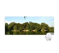 lake garden tapis de souris large cousues bords mat étendu game bureau