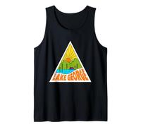 Lake George New York Mono Line Graphic Retro Outdoor Débardeur