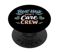 Lake Hair Don't Care Messy Boat Hair Lake Tan Summer Vibes PopSockets PopGrip Adhésif