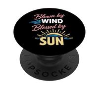 Lake Hair Don't Care Messy Boat Hair Lake Tan Summer Vibes PopSockets PopGrip Adhésif