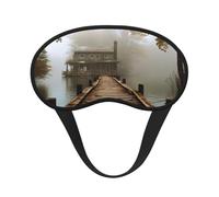 Lake House Masque de sommeil occultant pour homme et femme, masque de sommeil relaxant, sans pression nocturne, masque doux et respirant pour les voyages, le travail de nuit, la sieste, le bureau
