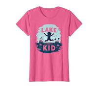 Lake Kid : Aventure Joyeuse Estivale T-Shirt, Femme, Rose Chiné, XS