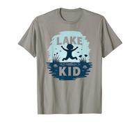 Lake Kid : Aventure Joyeuse Estivale T-Shirt, Homme, Ardoise, L