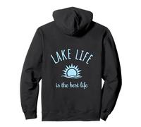 Lake Life is The Best Life Bateau pêche Camping Soleil Sweat à Capuche