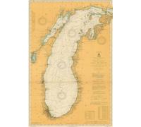 Lake Michigan Map Journal: Vintage Map Notebook