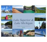 Lake Superior & Lake Michigan (Wandkalender 2026 DIN A3 quer), CALVENDO Monatskalender: Impressionen aus der Region der "Great Lakes"