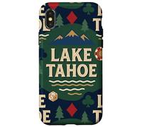 Lake Tahoe Scenic Gaming Design avec Montagnes, pins Coque pour iPhone X/XS