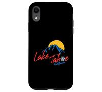 Lake Tahoe Ski California Vintage Sunset Mountain Coque pour iPhone XR