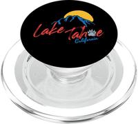 Lake Tahoe Ski California Vintage Sunset Mountain PopSockets PopGrip pour MagSafe
