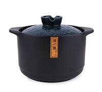 Lake Tian Faitout en céramique - Donabe japonais / cocotte chinoise / pot en argile - Bleu - 4,2 l - Avec couvercle