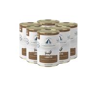 Lakefields Nourriture humide de qualité supérieure pour chien - Agneau pur 100 % - 6 x 400 g - Viande musculaire pure - Viande d'agneau issue d'un élevage respectueux des animaux - Nourriture humide
