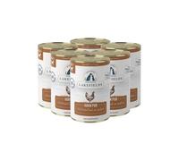 Lakefields Nourriture humide de qualité supérieure pour chien - Poulet pur 100 % - 6 x 400 g - Viande musculaire pure - Viande de poulet provenant du lac de Constance - Nourriture humide sans céréales