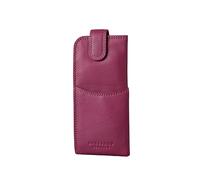 Lakeland Leather Étui à lunettes en cuir véritable, canneberge, 17cm