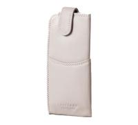 Lakeland Leather Étui à lunettes en cuir véritable, gris, taille unique