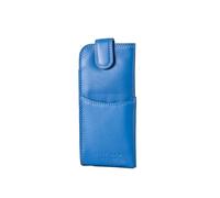 Lakeland Leather Étui pour lunettes et lunettes de soleil - Housse de protection en véritable cuir pour lunettes de lecture, lunettes et lunettes de soleil - Pochette fine et durable, bleu, taille