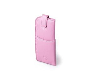 Lakeland Leather Étui pour lunettes et lunettes de soleil - Protège-lunettes en véritable cuir pour lunettes de lecture, lunettes et lunettes de soleil - Pochette fine et durable, mauve, taille unique