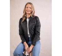 Lakeland Leather Lakeland Leather Black Buttermere Leather Racer Jacket