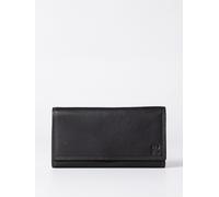 Lakeland Leather Lakeland Leather Black Chrome Large Flapover Purse