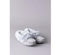 Lakeland Leather Lakeland Leather Light Grey Sheepskin Moccasin Slippers