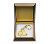 Lakeland Terrier - Porte-clés Vermeil en Forme de Chien, Coffret Cadeau