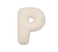 LAKEMON Coussin en Peluche avec Lettres anglaises, Coussin décoratif en Forme de Lettre Initiale, pour canapé, Chambre à Coucher, Salon (P)