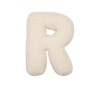 LAKEMON Coussin en Peluche avec Lettres anglaises, Coussin décoratif en Forme de Lettre Initiale, pour canapé, Chambre à Coucher, Salon (R)