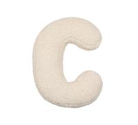 LAKEMON Coussin en Peluche avec Lettres anglaises, Coussin décoratif en Forme de Lettre Initiale, pour canapé, Chambre à Coucher, Salon (C)