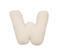 LAKEMON Coussin en Peluche avec Lettres anglaises, Coussin décoratif en Forme de Lettre Initiale, pour canapé, Chambre à Coucher, Salon (W)